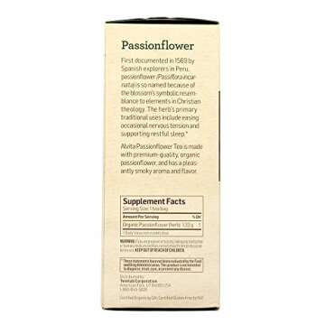 Alvita Tea Organic Herbal Passionflower Tea, 24 Count