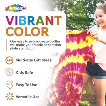 Mosaiz Tie Dye Kit for Parties and DIY Fun, Non Toxic