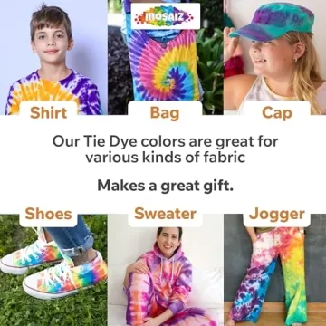 Mosaiz Tie Dye Kit for Parties and DIY Fun, Non Toxic