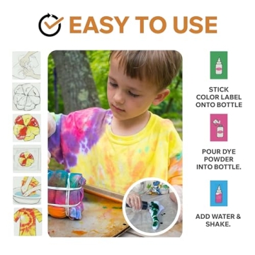 Mosaiz Tie Dye Kit for Parties and DIY Fun, Non Toxic