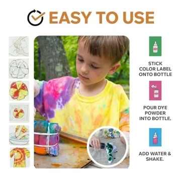Mosaiz Tie Dye Kit for Parties and DIY Fun, Non Toxic