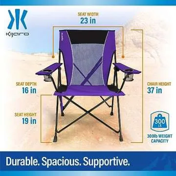 Kijaro Dual Lock Portable Camping Chair - Versatile Outdoor Seating