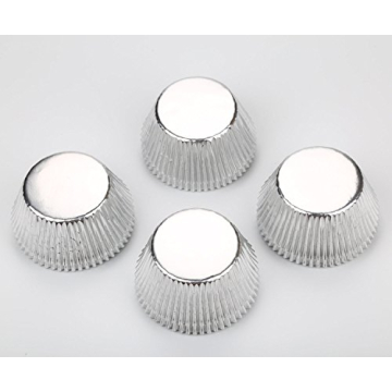 Gifbera Silver Foil Cupcake Liners - 200 Count