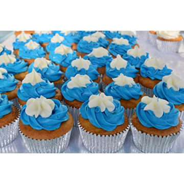 Gifbera Silver Foil Cupcake Liners - 200 Count