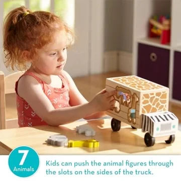 Melissa & Doug Wooden Rescue Truck for Toddlers - Fun & Educational Toy