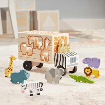 Melissa & Doug Wooden Rescue Truck for Toddlers - Fun & Educational Toy