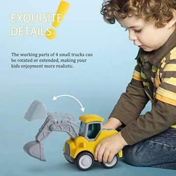CARLORBO Toy Trucks Set for Toddlers 1-5 - Fun & Safe