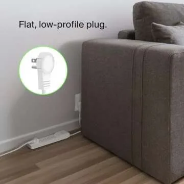 Belkin 6-Outlet Surge Protector Power Strip, 6ft Cord, 360° Rotating Plug - 1080 Joules Protection