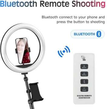 LED Ring Light 14" 360 Photo Booth Accessories,for Live Streaming & YouTube Video, Dimmable Desk Mak...