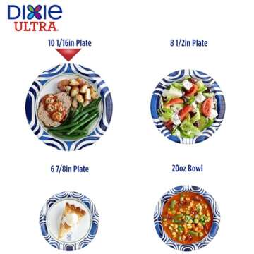 Dixie Ultra Large Paper Plates, 100 Count, 10 Inch
