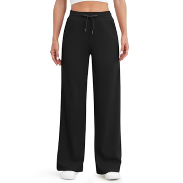 Stylish G4Free Black Wide Leg Pants for Women with Pockets and Drawstring