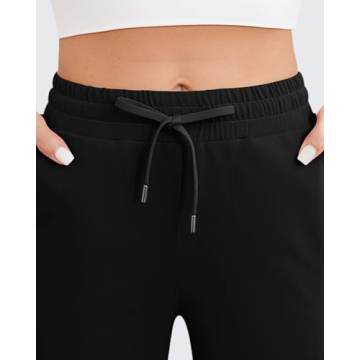 G4Free Comfortable Black Wide Leg Pants for Active Women