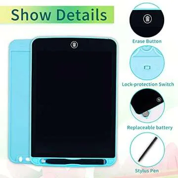 10 Inch LCD Writing Tablet for Kids - Doodle Art Fun