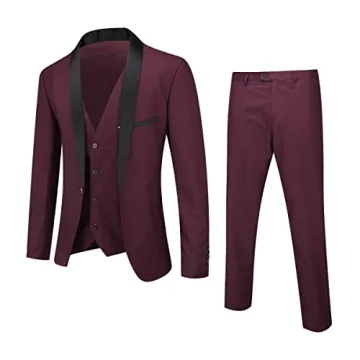 Boyland Men’s Classy 3 Pieces Tuxedo Suit Set for Formal Events