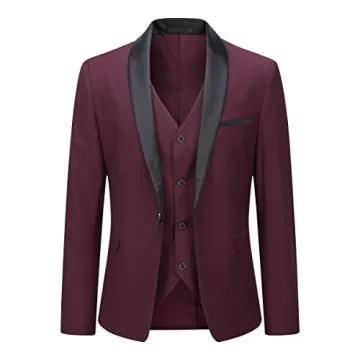 Boyland Men’s 3 Piece Tuxedo Suit Set for Weddings