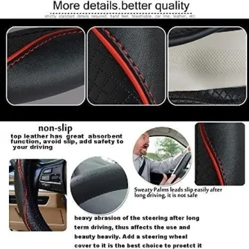 Heavy Duty Car Steering Wheel Cover - Anti-Slip Design