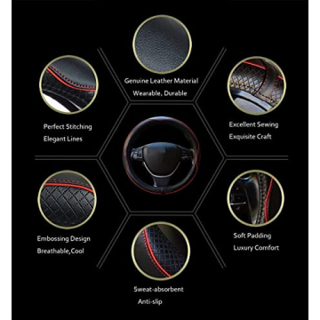 Heavy Duty Car Steering Wheel Cover - Anti-Slip Design