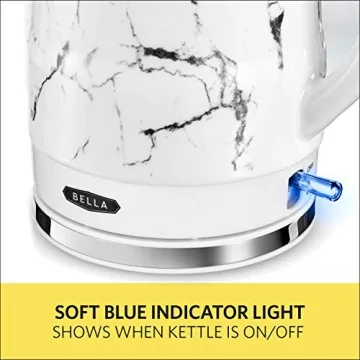 BELLA 1.5L Electric Ceramic Tea Kettle with Safety Features