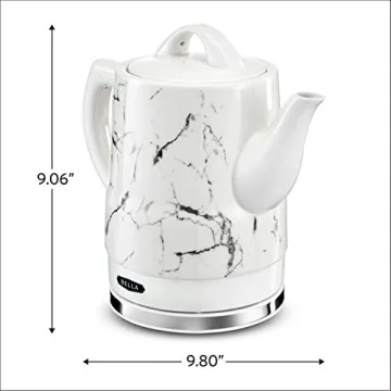 BELLA 1.5L Electric Ceramic Tea Kettle with Safety Features