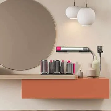 YOUSTOO Storage Holder for Dyson Airwrap Wall Mount Stand for Dyson Air Wrap Curling Iron Accessories Organizer for Dyson Wrap Bracket Rack Bathroom Bedroom