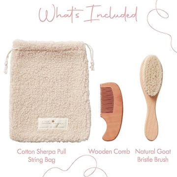MYZI Baby Brush and Comb Set for Newborns and Infants