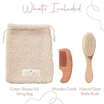 MYZI Baby Brush and Comb Set for Newborns and Infants