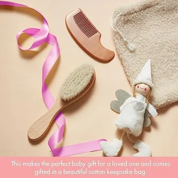 MYZI Baby Brush and Comb Set for Newborns and Infants