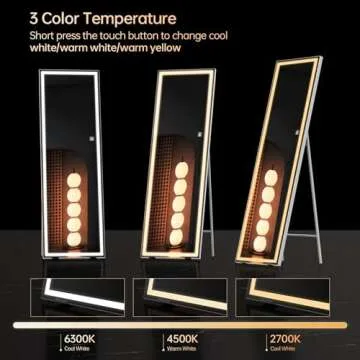 Uliyati Full Length LED Mirror with Adjustable Lighting