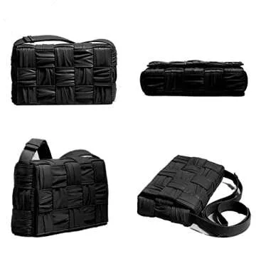 Stylish ELDA Woven Crossbody Bag for Women Cloud Purse