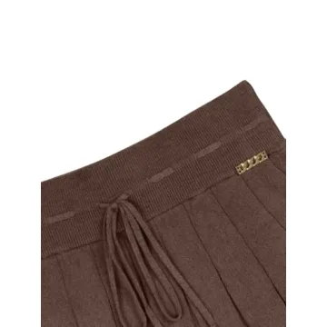 Stylish REORIA Women's High Waisted Pleated Skirt