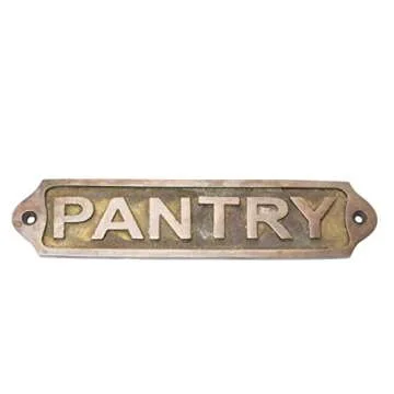 Sam Star Brass Metal Door Sign Plaques| Antique Finish| Easy DIY Installation Plaques| Best Home Dec...