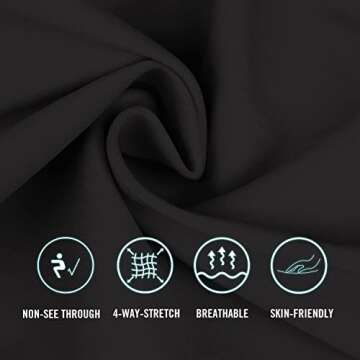 BALEAF Women's 8" Biker Shorts Compression High Waist Spandex Yoga Shorts 4 Pockets Workout Athletic Running Gym Shorts Black Size L