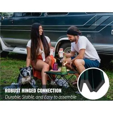 TREKOLOGY TALU Portable Folding Beach Table - Lightweight Travel Camp Table | Small Camping Table for Outdoor Adventures | Foldable, Compact, and Sturdy - Perfect for Camping, Picnic, Beach Trips