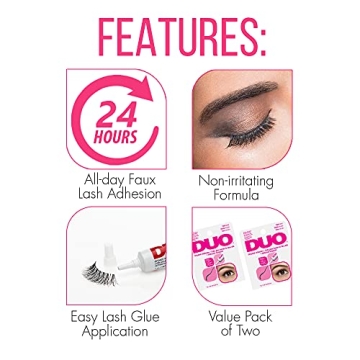 DUO Dark Tone Strip Lash Adhesive 0.5 oz, 2-Pack