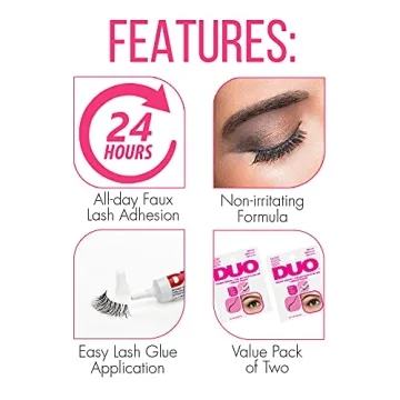DUO Dark Tone Strip Lash Adhesive 0.5 oz, 2-Pack