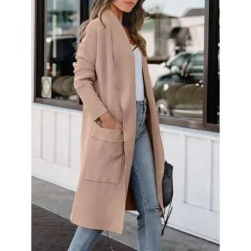 ANRABESS Women's Long Cardigan Sweater 2025 Fall Fashion Casual Oversized Knit Open Front Coatigan Jacket Coat Trendy Outfits