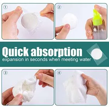 MCPINKY Compressed Towel Tablets, 42PCS Compressed Travel Towels Disposable Portable Magic Towels for Camping Hiking Face Washing Toilet and Outdoor Activities