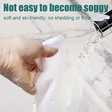 MCPINKY Compressed Towel Tablets, 42PCS Compressed Travel Towels Disposable Portable Magic Towels for Camping Hiking Face Washing Toilet and Outdoor Activities