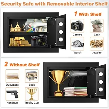 Fireproof Waterproof Home Safe Digital Keypad Removable Shelf