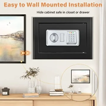 Fireproof Waterproof Home Safe Digital Keypad Removable Shelf