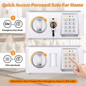 Fireproof Waterproof Home Safe Digital Keypad Removable Shelf