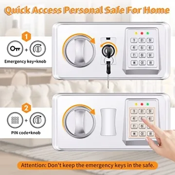 Fireproof Waterproof Home Safe Digital Keypad Removable Shelf