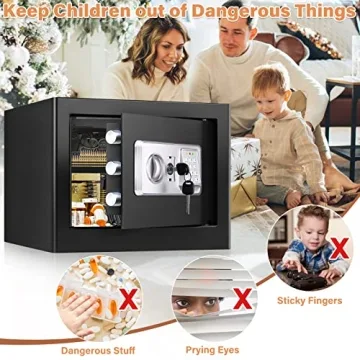 Fireproof Waterproof Home Safe Digital Keypad Removable Shelf