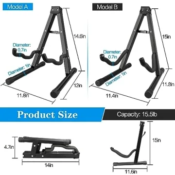 DkOvn A-Frame Folding Guitar Stand for All Instruments