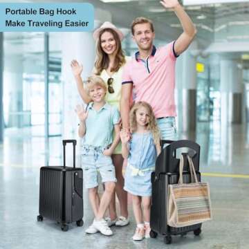 Bulyoou 20 Inch Ride on Luggage with Seat for Kids Expandable Ride on Suitcase with Spinner Wheels and Locks for Travel