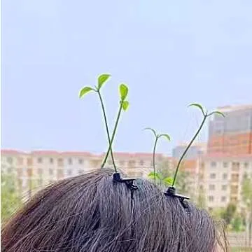 50pcs Bean Sprout Hair Clips Little Grasst Hairpins Funny Barrette Headwear Hair Accessories for Women Kids Girls Lady Home School Party Headwear