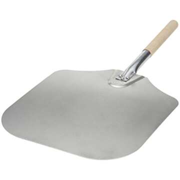 14-Inch Aluminum Pizza Peel with Wood Handle for Easy Use