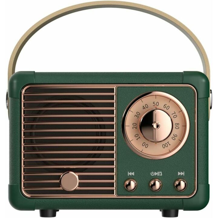 Vintage Bluetooth Speaker - Cute Green Retro Design