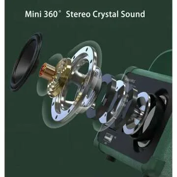 Vintage Bluetooth Speaker - Cute Green Retro Design