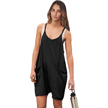 ANRABESS Women’s Summer Casual Sleeveless Romper with Pockets
